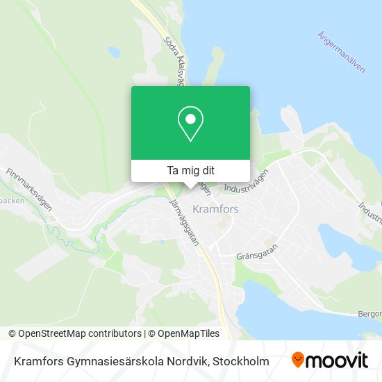 Kramfors Gymnasiesärskola Nordvik karta