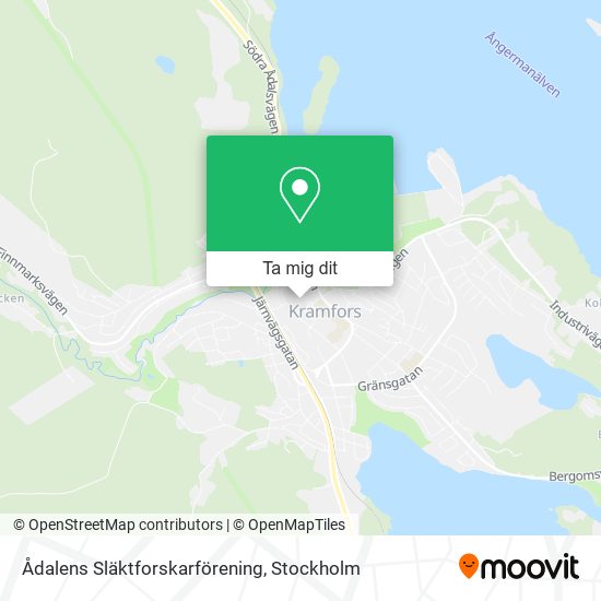 Ådalens Släktforskarförening karta