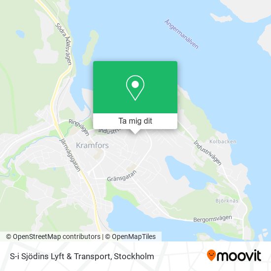 S-i Sjödins Lyft & Transport karta