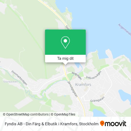 Fyndis AB - Din Färg & Elbutik i Kramfors karta