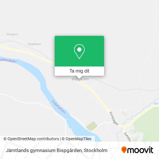 Jämtlands gymnasium Bispgården karta