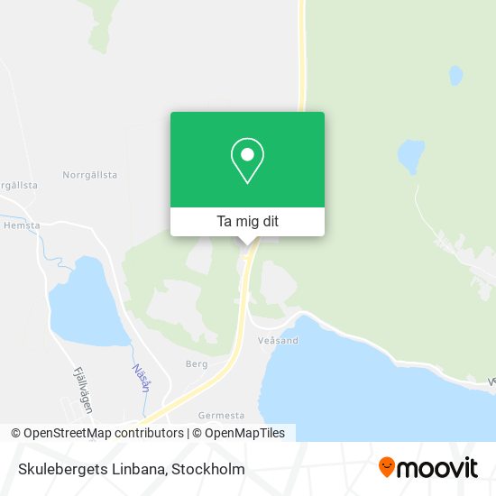 Skulebergets Linbana karta