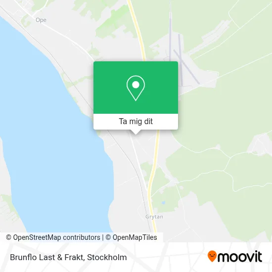 Brunflo Last & Frakt karta