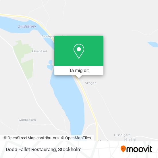 Döda Fallet Restaurang karta