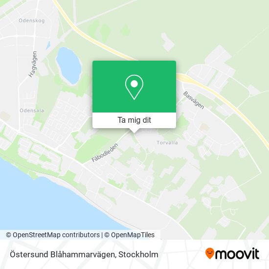 Östersund Blåhammarvägen karta