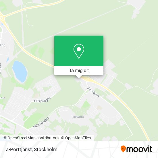 Z-Porttjänst karta