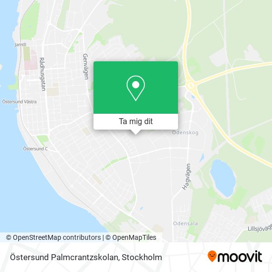 Östersund Palmcrantzskolan karta