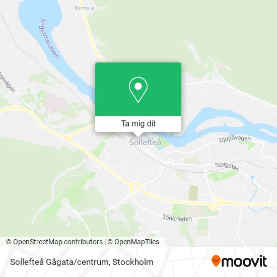 Sollefteå Gågata/centrum karta