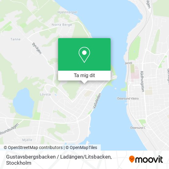 Gustavsbergsbacken / Ladängen / Litsbacken karta