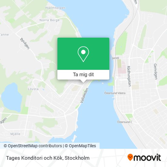 Tages Konditori och Kök karta