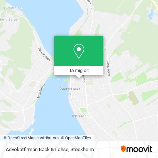 Advokatfirman Bäck & Lohse karta