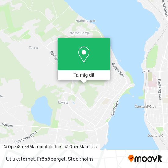 Utkikstornet, Frösöberget karta