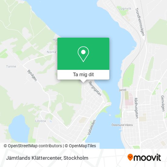 Jämtlands Klättercenter karta