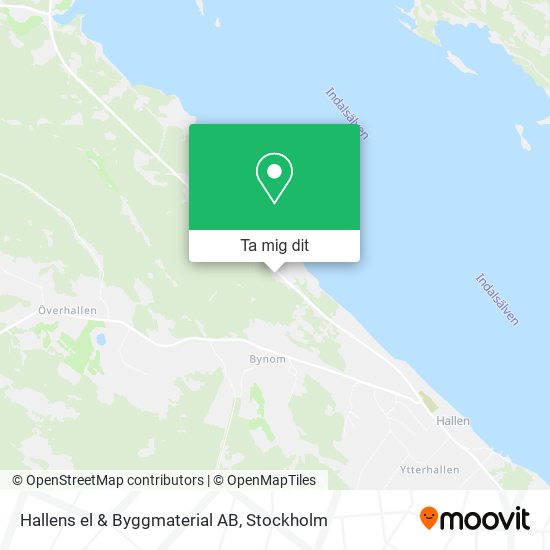 Hallens el & Byggmaterial AB karta