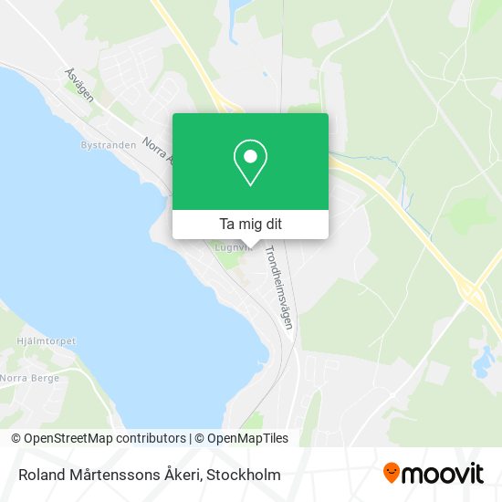 Roland Mårtenssons Åkeri karta