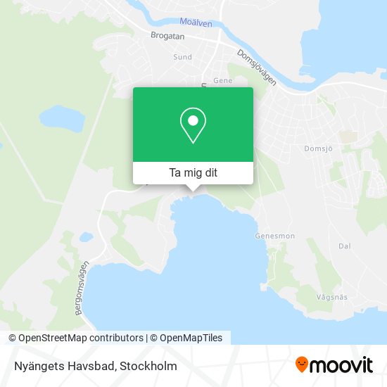 Nyängets Havsbad karta