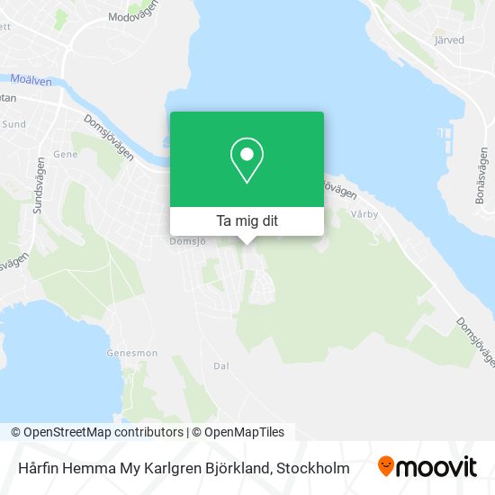 Hårfin Hemma My Karlgren Björkland karta
