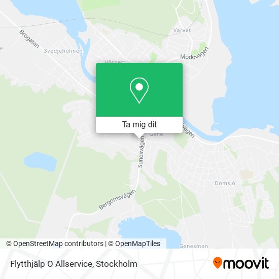 Flytthjälp O Allservice karta