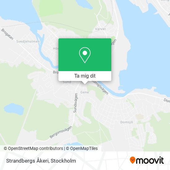 Strandbergs Åkeri karta