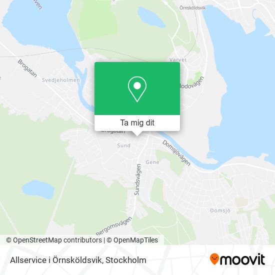 Allservice i Örnsköldsvik karta