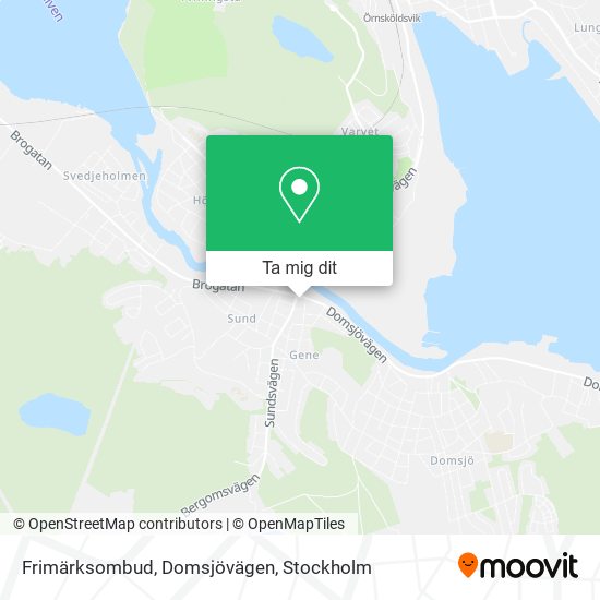 Frimärksombud, Domsjövägen karta