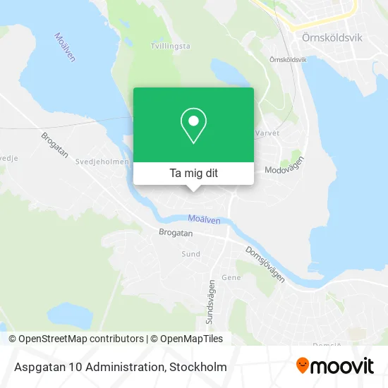 Aspgatan 10 Administration karta