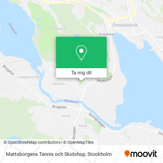 Mattsborgens Tennis och Skidshop karta