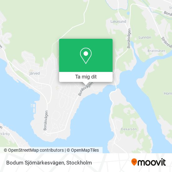Bodum Sjömärkesvägen karta