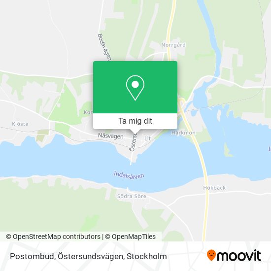 Postombud, Östersundsvägen karta