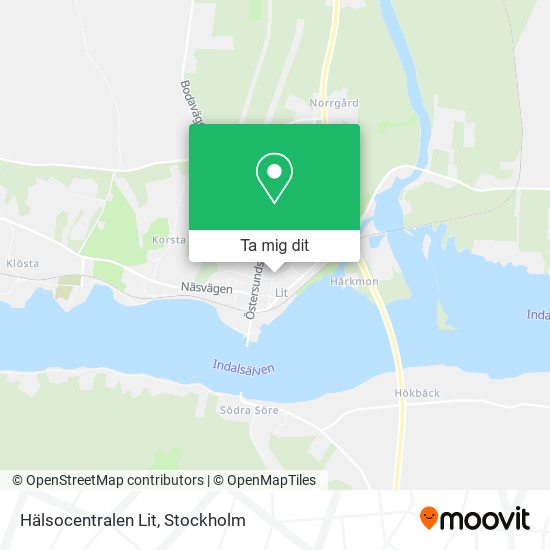 Hälsocentralen Lit karta