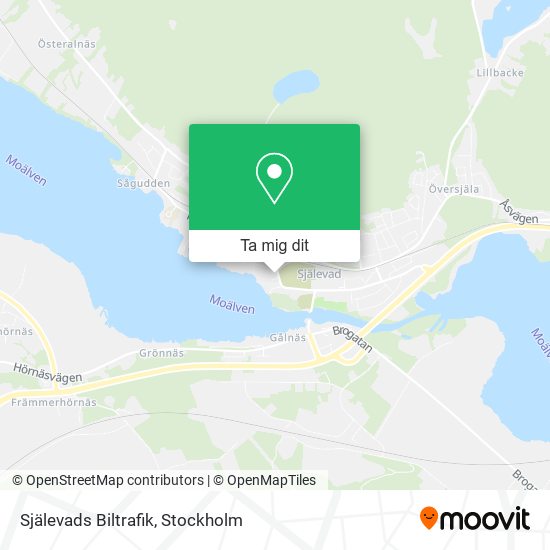 Själevads Biltrafik karta