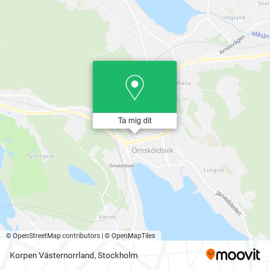 Korpen Västernorrland karta