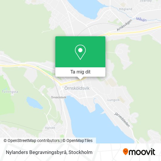 Nylanders Begravningsbyrå karta