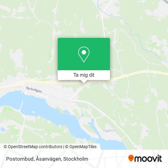 Postombud, Åsanvägen karta