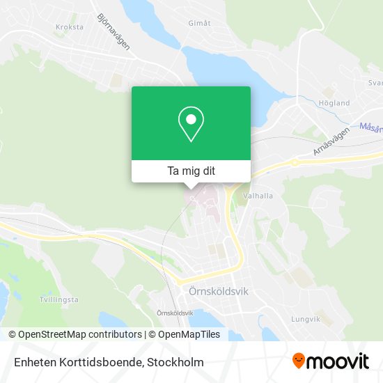 Enheten Korttidsboende karta