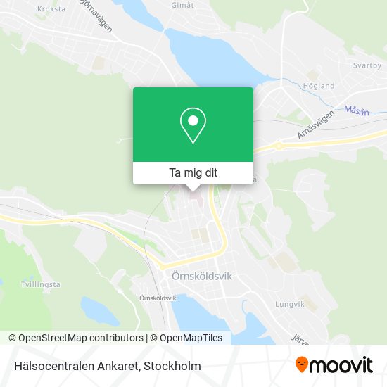 Hälsocentralen Ankaret karta