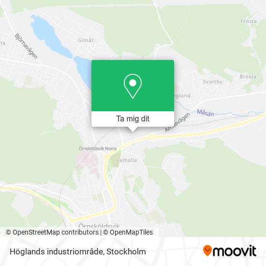 Höglands industriområde karta