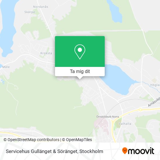 Servicehus Gullänget & Söränget karta