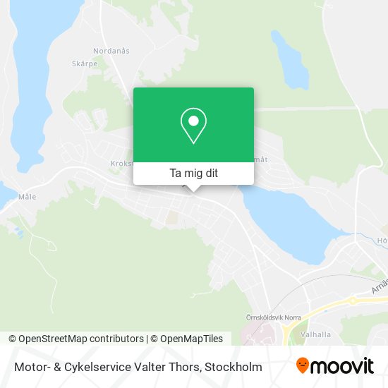 Motor- & Cykelservice Valter Thors karta
