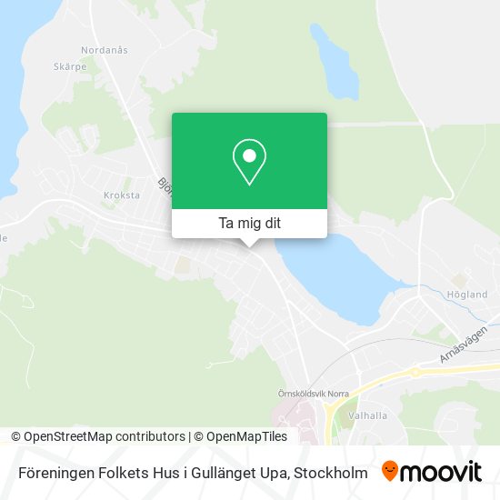 Föreningen Folkets Hus i Gullänget Upa karta