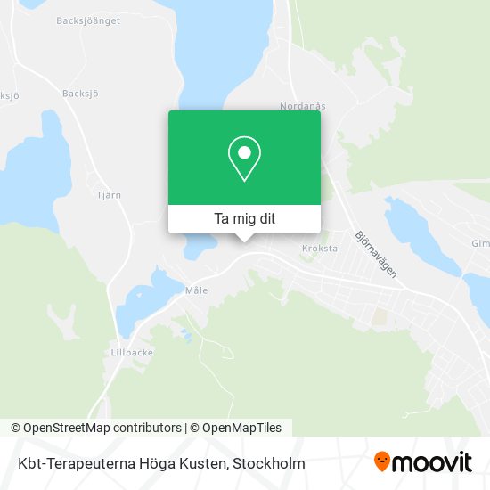 Kbt-Terapeuterna Höga Kusten karta