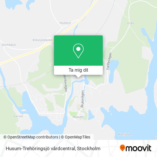 Husum-Trehöringsjö vårdcentral karta