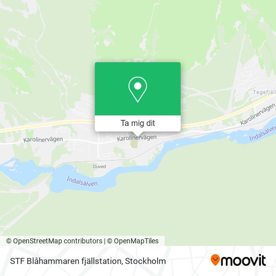 STF Blåhammaren fjällstation karta