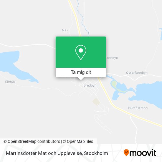 Martinsdotter Mat och Upplevelse karta