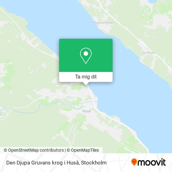 Den Djupa Gruvans krog i Huså karta