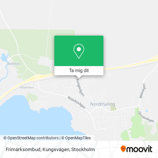 Frimärksombud, Kungsvägen karta