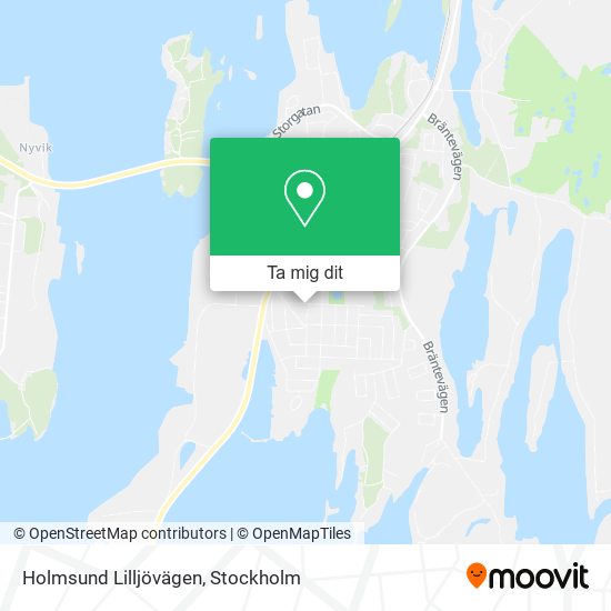 Holmsund Lilljövägen karta