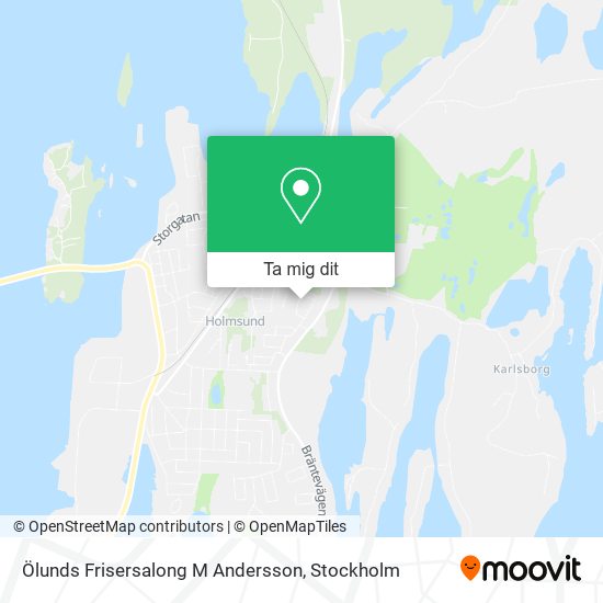 Ölunds Frisersalong M Andersson karta