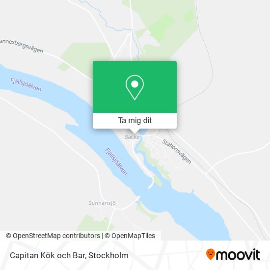 Capitan Kök och Bar karta
