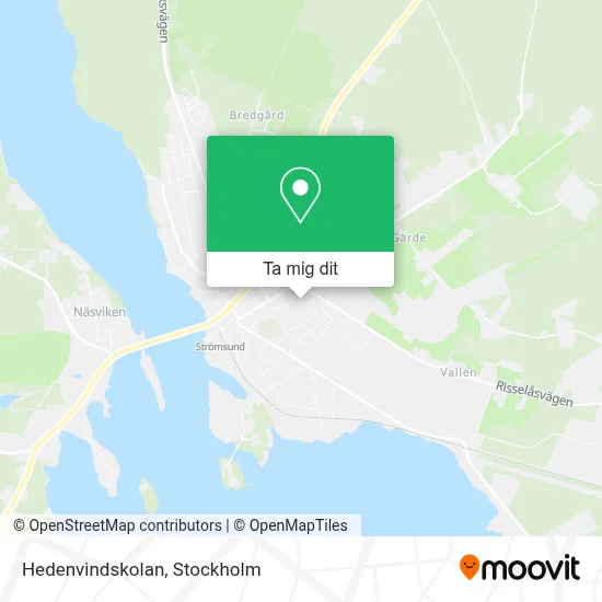 Hedenvindskolan karta